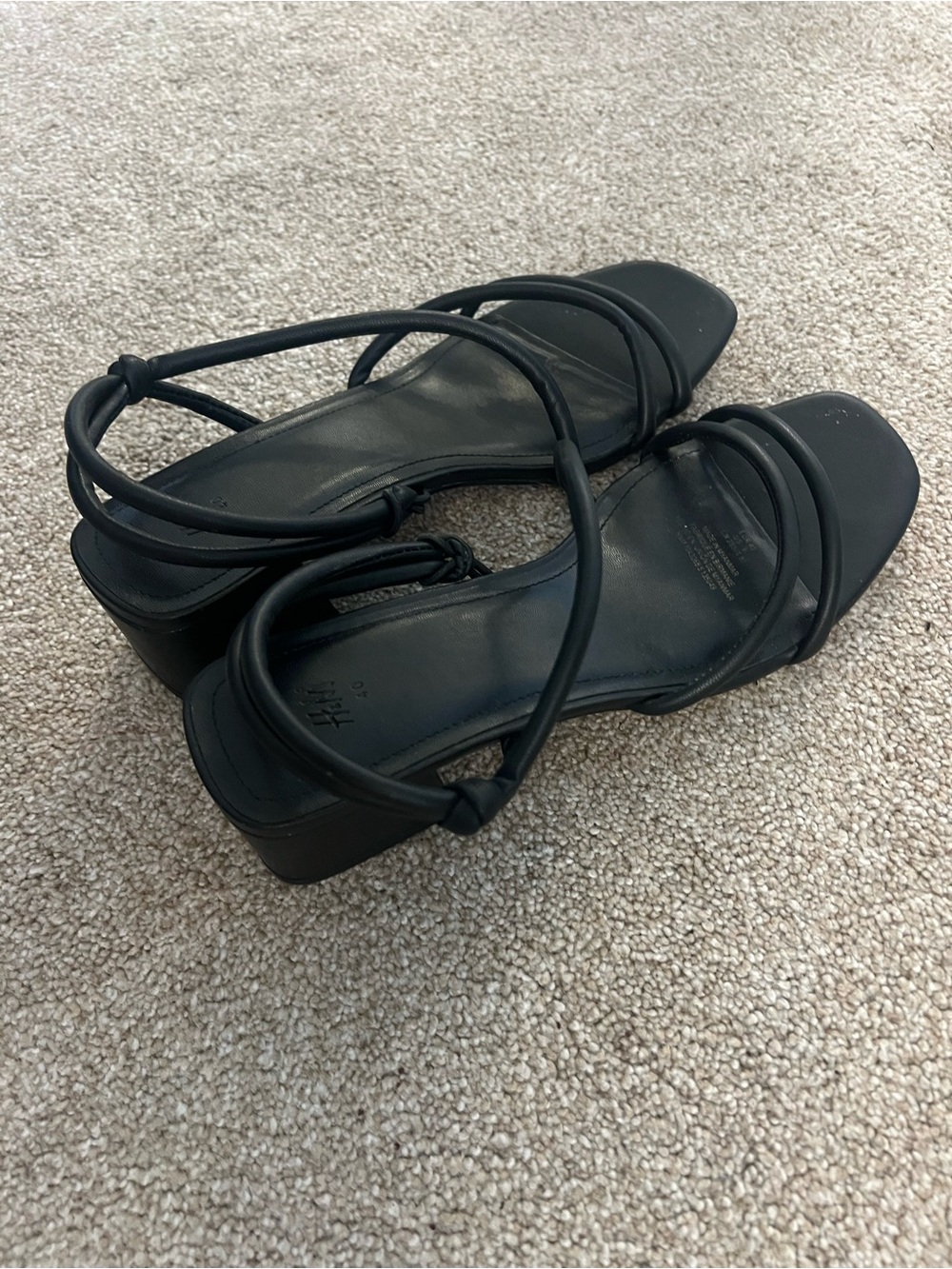 H&M Black Strappy Platform Sandals